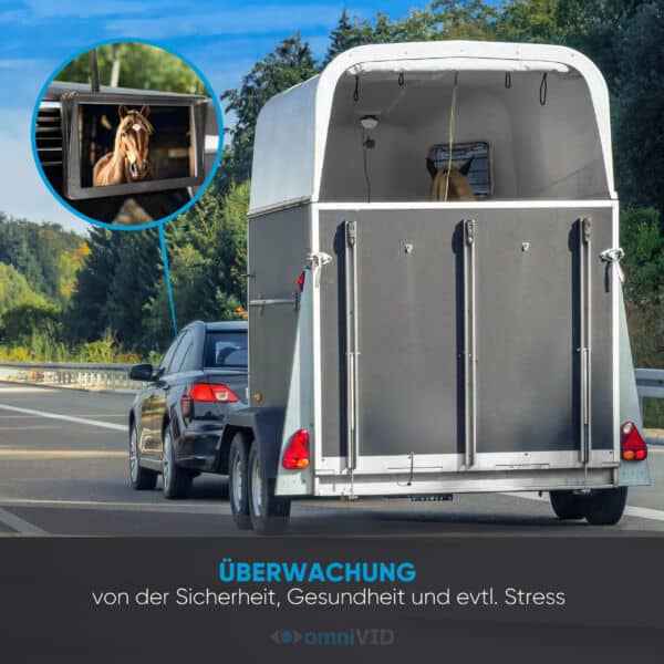 omniVID Equi-Cam Bundle(Rückfahrkamera & Hängerkamera) mit Monitor 5 Zoll - Sicherheit für Pferd und Ladung – Bild 7